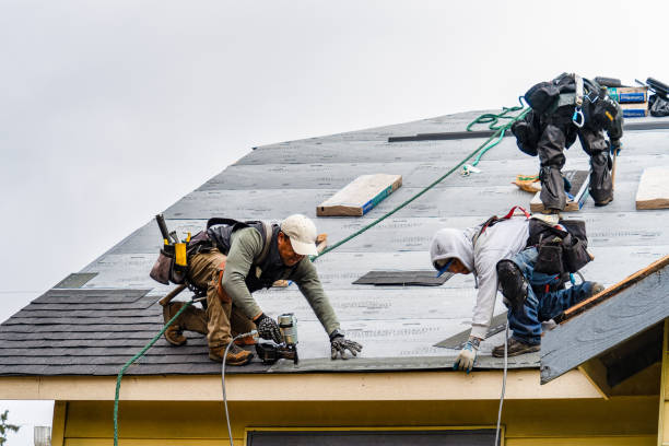 Professional Gutter Installation technician working in Westlake, OH